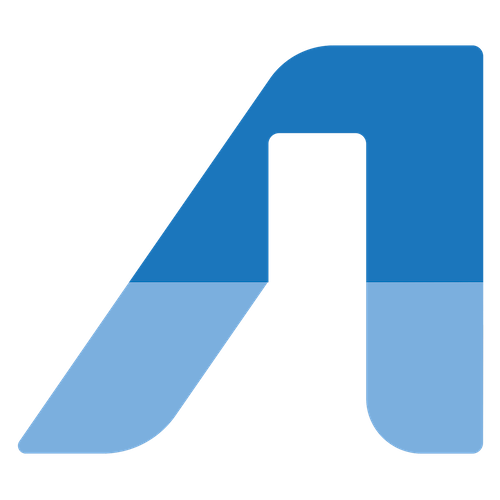 Logo of a stylized letter A with a doorway